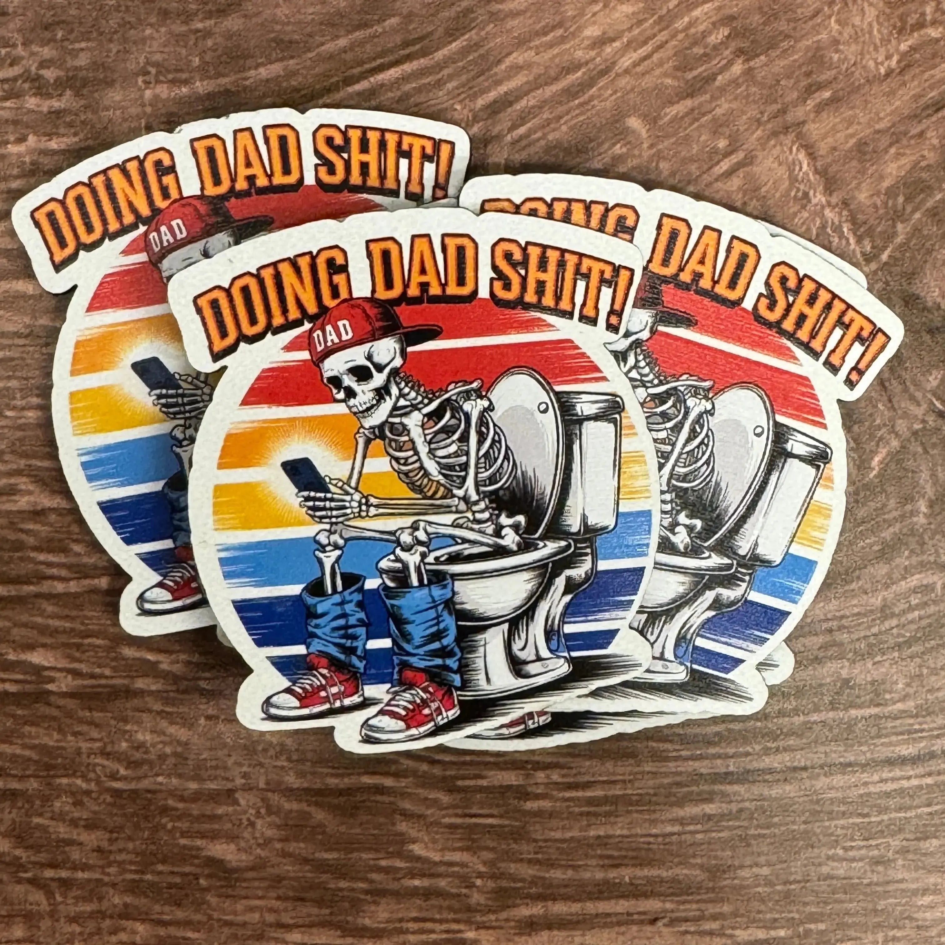 Doing Dad Shit | UV Printed Leather Hat Patch 