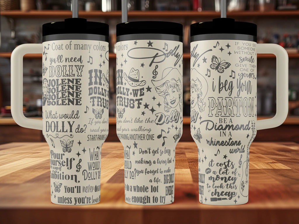 Dolly Parton Tumbler | 40oz, 30oz, Stanleys, 20oz, 16oz, 14oz, 10oz 