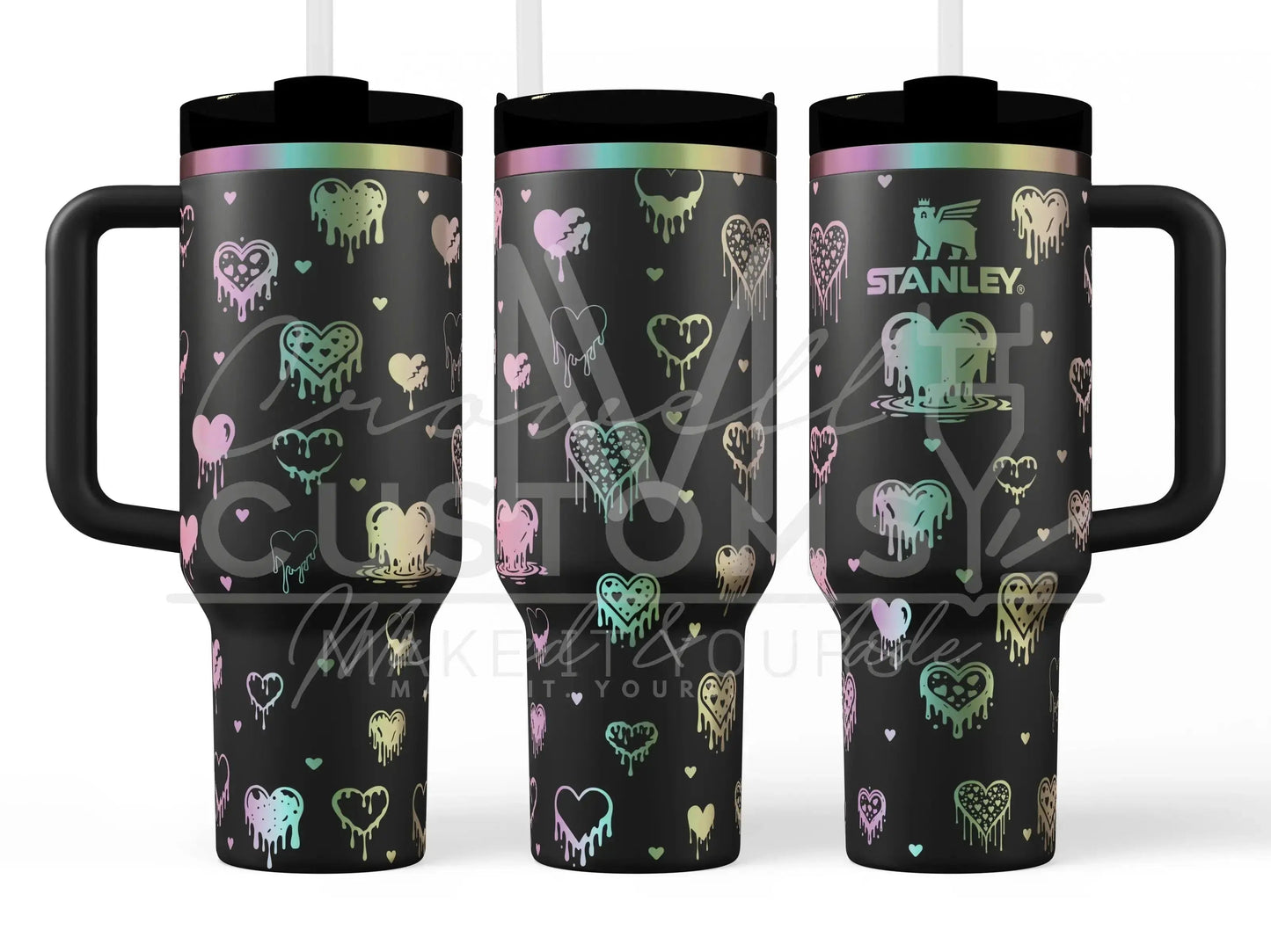 Dripping Hearts - Love  Quencher Tumbler (30oz, 40oz, + Stanleys) 