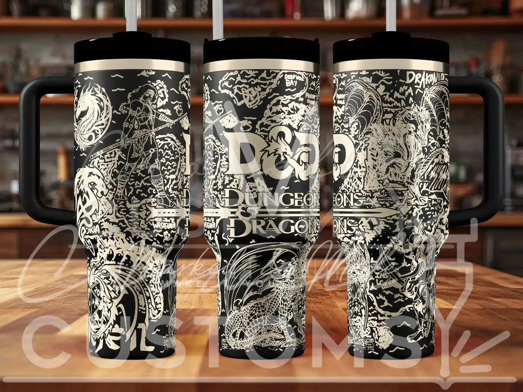 Dungeons & Dragons (D&D)  Quencher Tumbler (30oz, 40oz, + Stanleys)