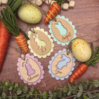 Easter Bunny Easter Basket Name Tags | Customized | Wood + Acrylic 