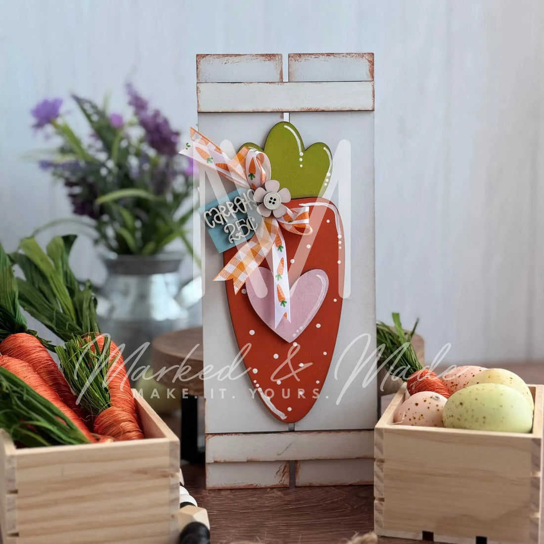 Easter Carrot Table Top Pallet SIgn | Easter | Spring Decor | DIY CUTOUT KIT 
