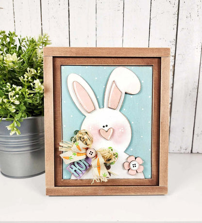 Easter Sign + Frame | Choice of 3 signs + Included Frame | DIY CUTOUT KIT 