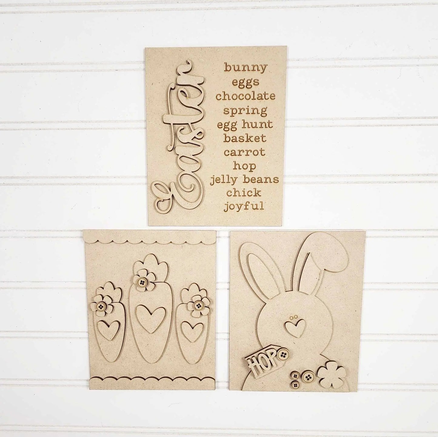 Easter Sign + Frame | Choice of 3 signs + Included Frame | DIY CUTOUT KIT 