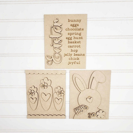 Easter Sign + Frame | Choice of 3 signs + Included Frame | DIY CUTOUT KIT 