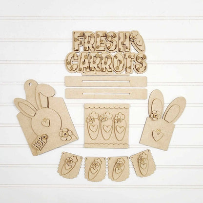 Easter Tiered Tray Set | Easter Bunny | Carrots | Spring 