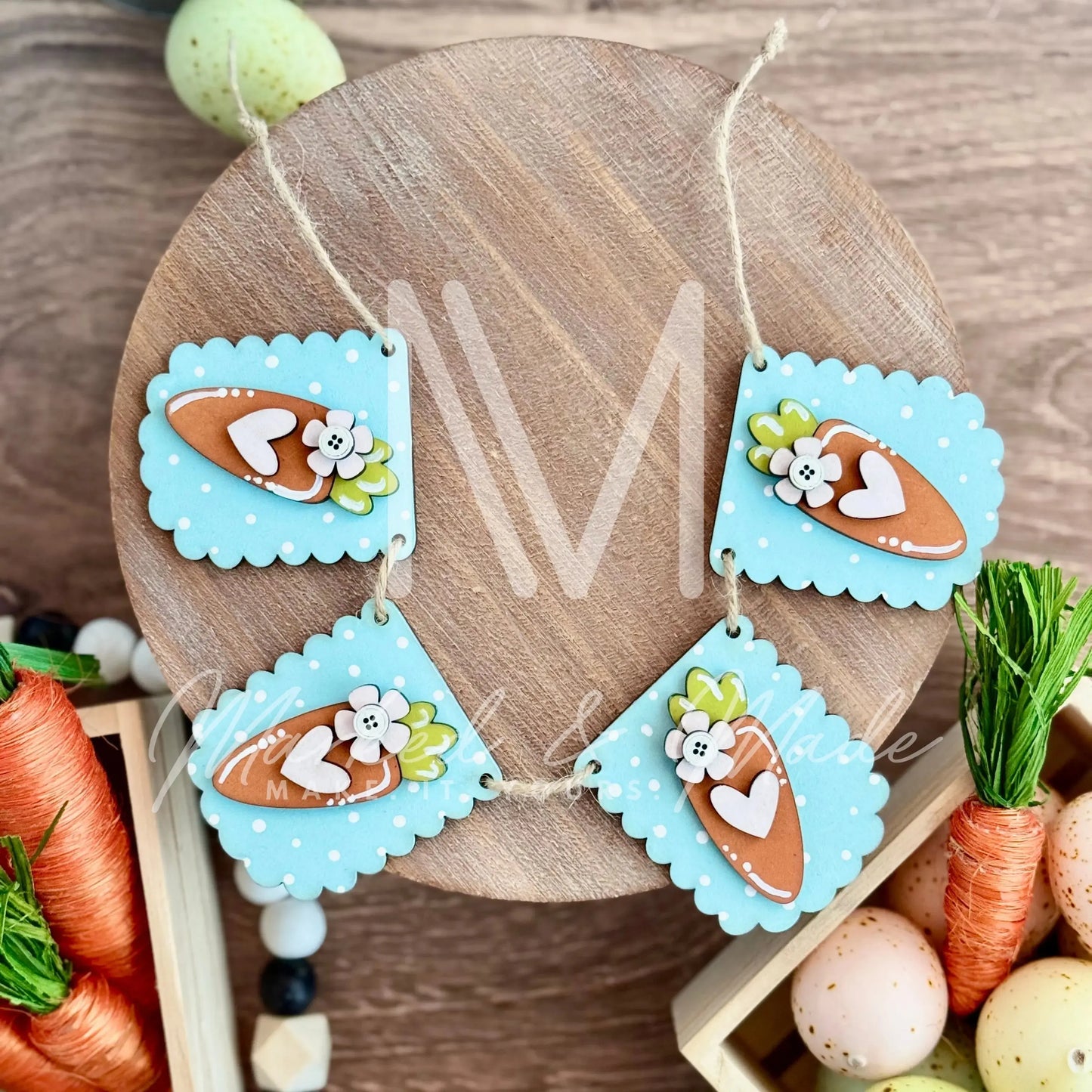 Easter Tiered Tray Set | Easter Bunny | Carrots | Spring 