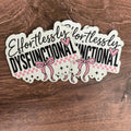 Effortlessly Dysfunctional | UV Printed Leather Hat Patch 