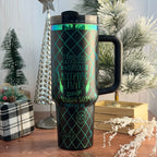 Elphaba - WICKED - Engraved Tumbler Black to Green/Blue 40oz 