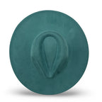 Engraved Vegan Suede Flat Brim Cowboy Hat 