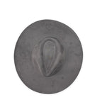 Engraved Vegan Suede Flat Brim Cowboy Hat 