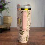 Flamingo Tumbler Pink to Rainbow 40 oz tumbler 