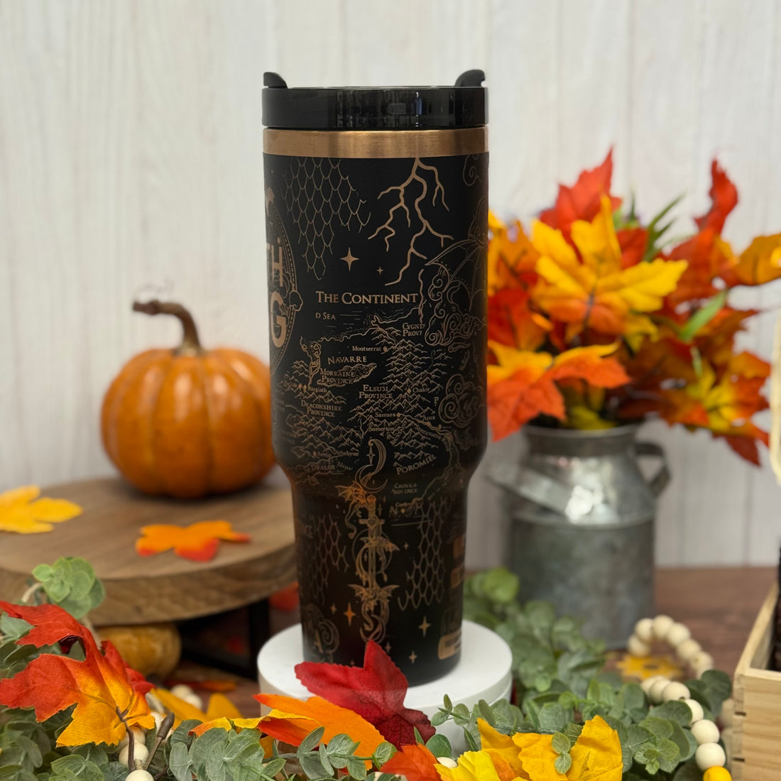 Fourth Wing Tumbler Black to Copper 40oz 