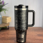 Fourth Wing Tumbler Black to Sliver 40oz 