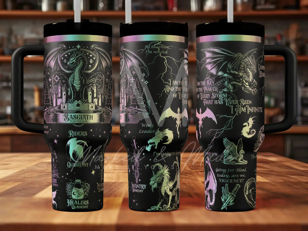 Fourth Wing (4th Wing) Quencher Tumbler (30oz, 40oz, + Stanleys) V1