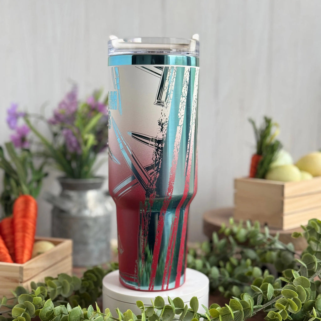 Freedom Seeds AMERICA Engraved Red/White/Blue 40 oz Tumbler 