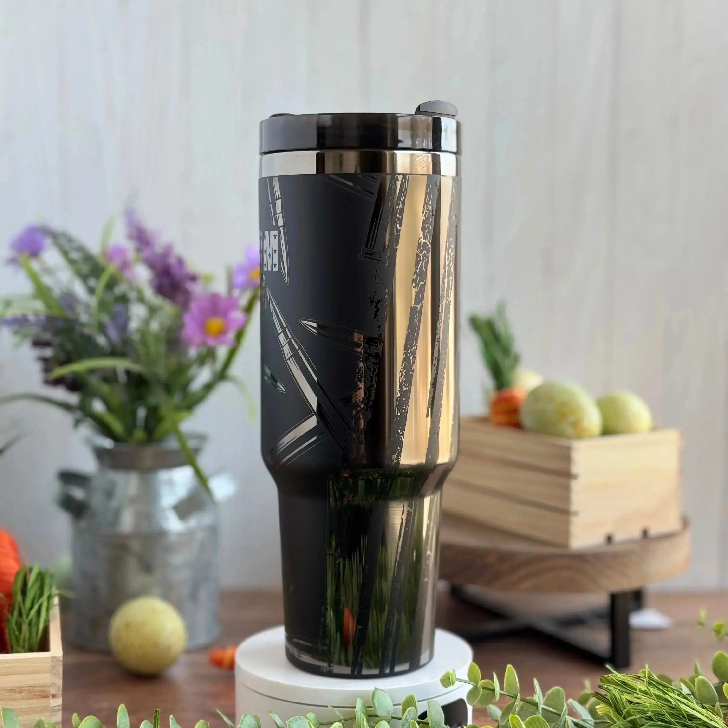 Freedom Seeds | America | Large Caliber Bullet | USA - Engraved Tumbler (30oz, 40oz, + Stanleys)