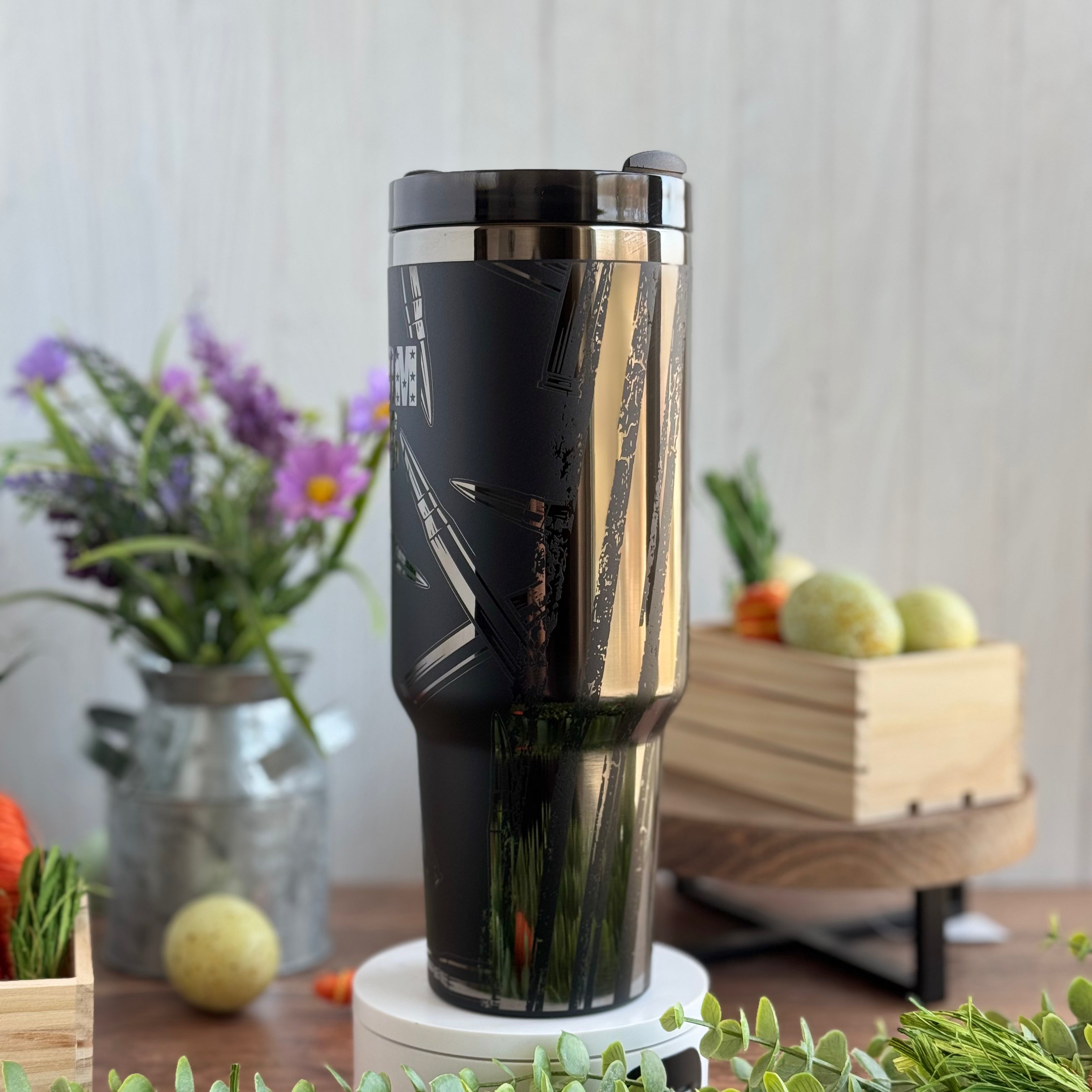 Freedom Seeds | America | Large Caliber Bullet | USA - Engraved Tumbler (30oz, 40oz, + Stanleys) 
