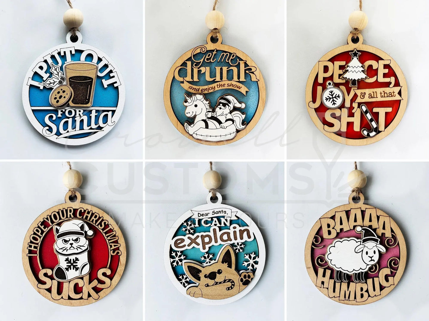 Fun & Sassy Cristmas Ornaments (PG) 