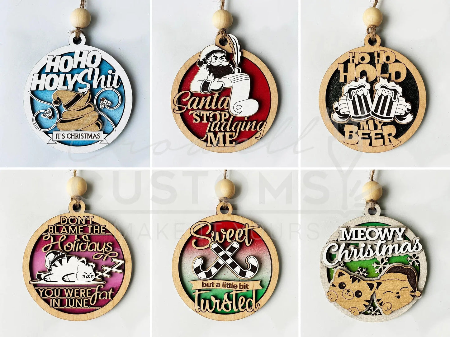 Fun & Sassy Cristmas Ornaments (PG) 