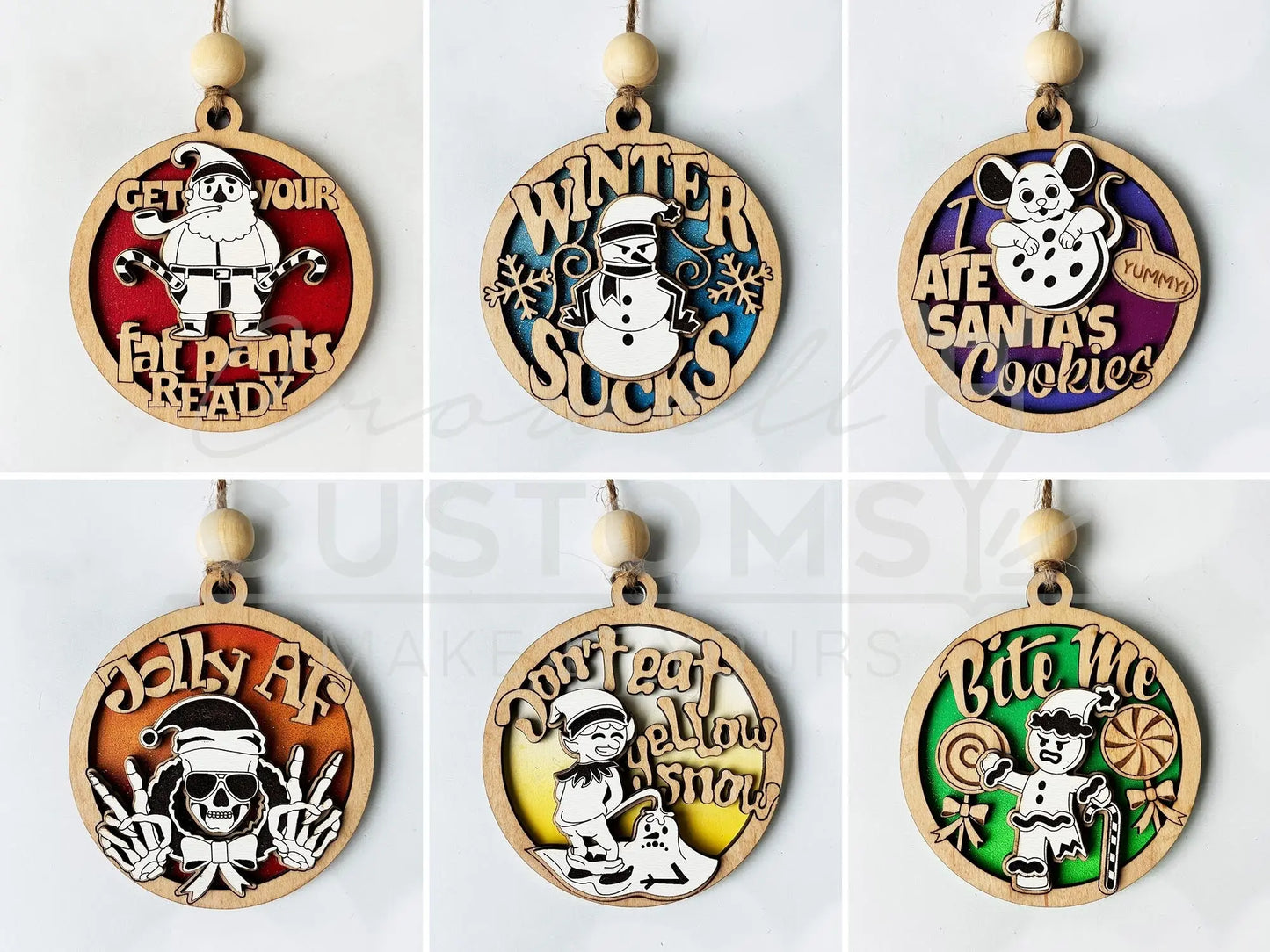 Fun & Sassy Cristmas Ornaments (PG) 