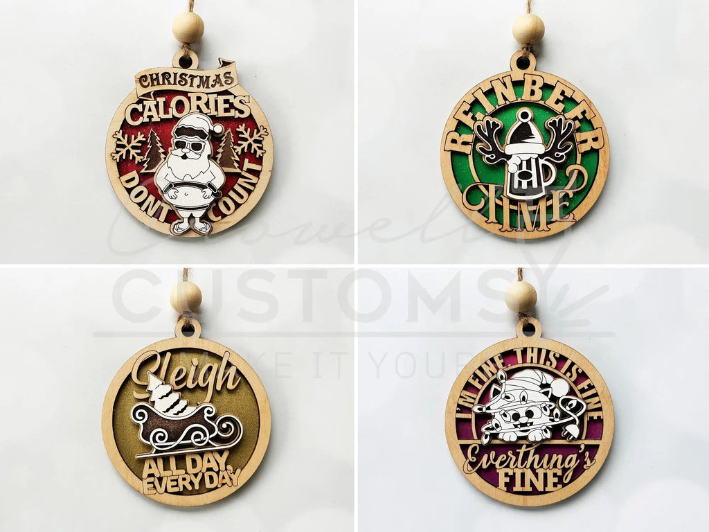 Fun & Sassy Cristmas Ornaments (PG) 