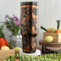 Gearhead Engraved Car Guy Tumbler Black to Copper 40oz 
