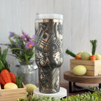 Gearhead Engraved Car Guy Tumbler Grey 40oz 