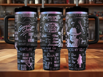 George Strait King of Country Engraved Tumbler (30oz, 40oz, + Stanleys) 