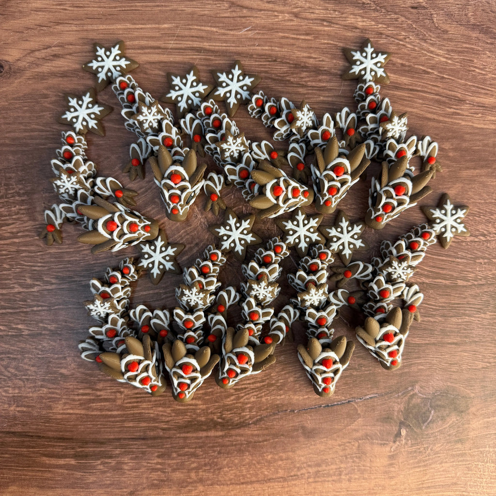 Gingerbread Dragon Baby – 3D Printed Articulated Toy 