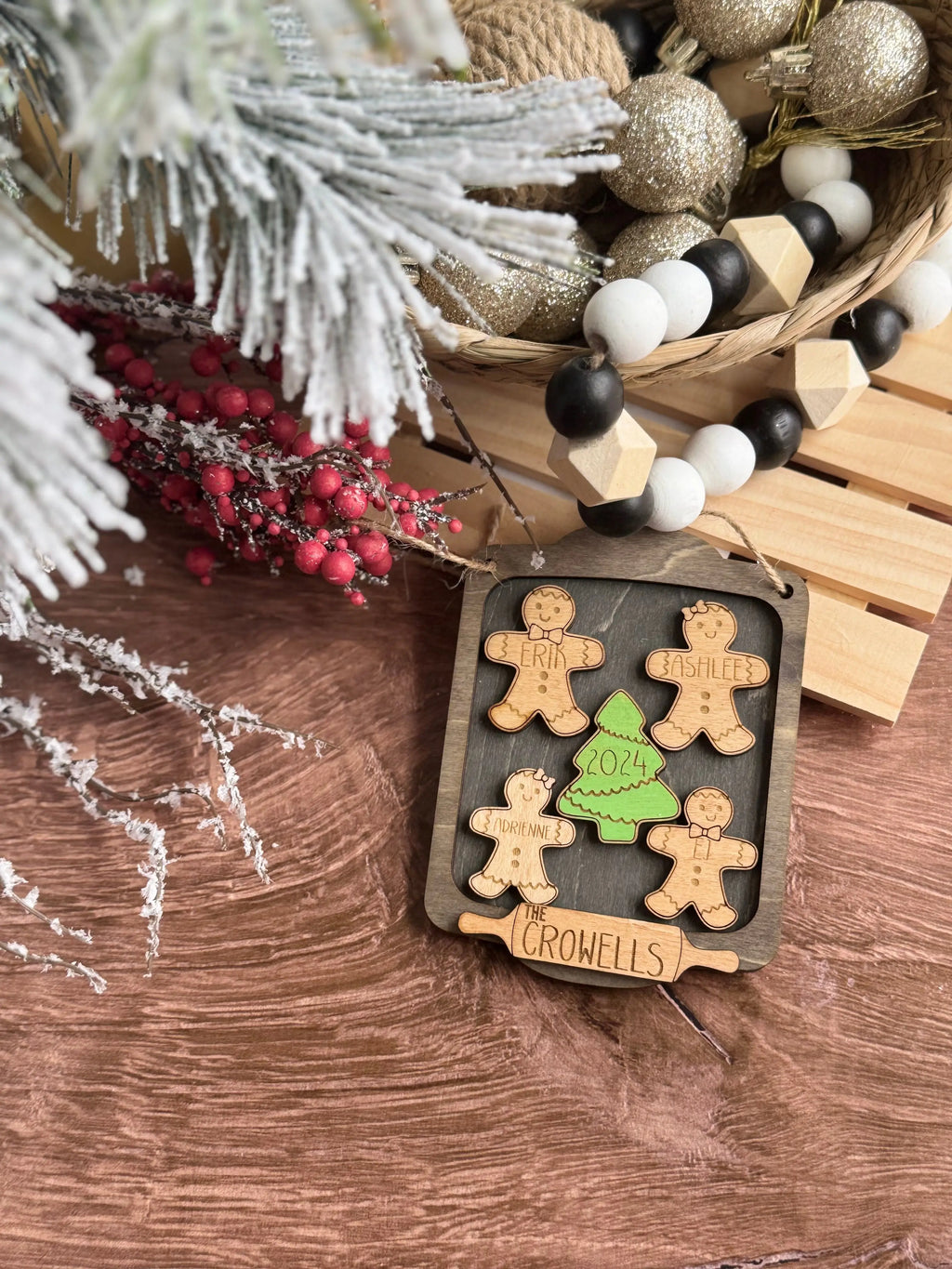 Gingerbread Family Baking Pan Ornament - 3 Sizes! 