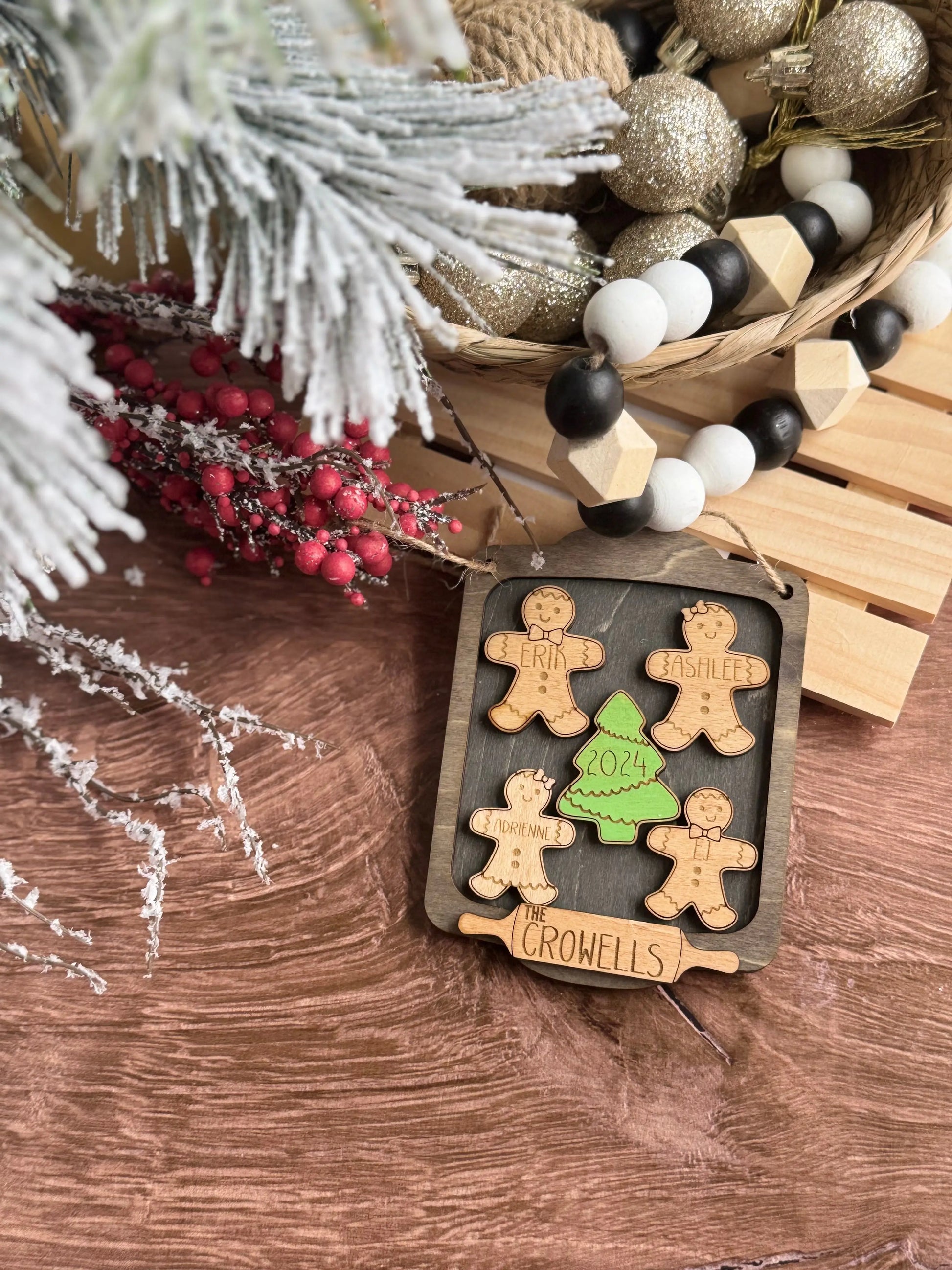 Gingerbread Family Baking Pan Ornament - 3 Sizes! 