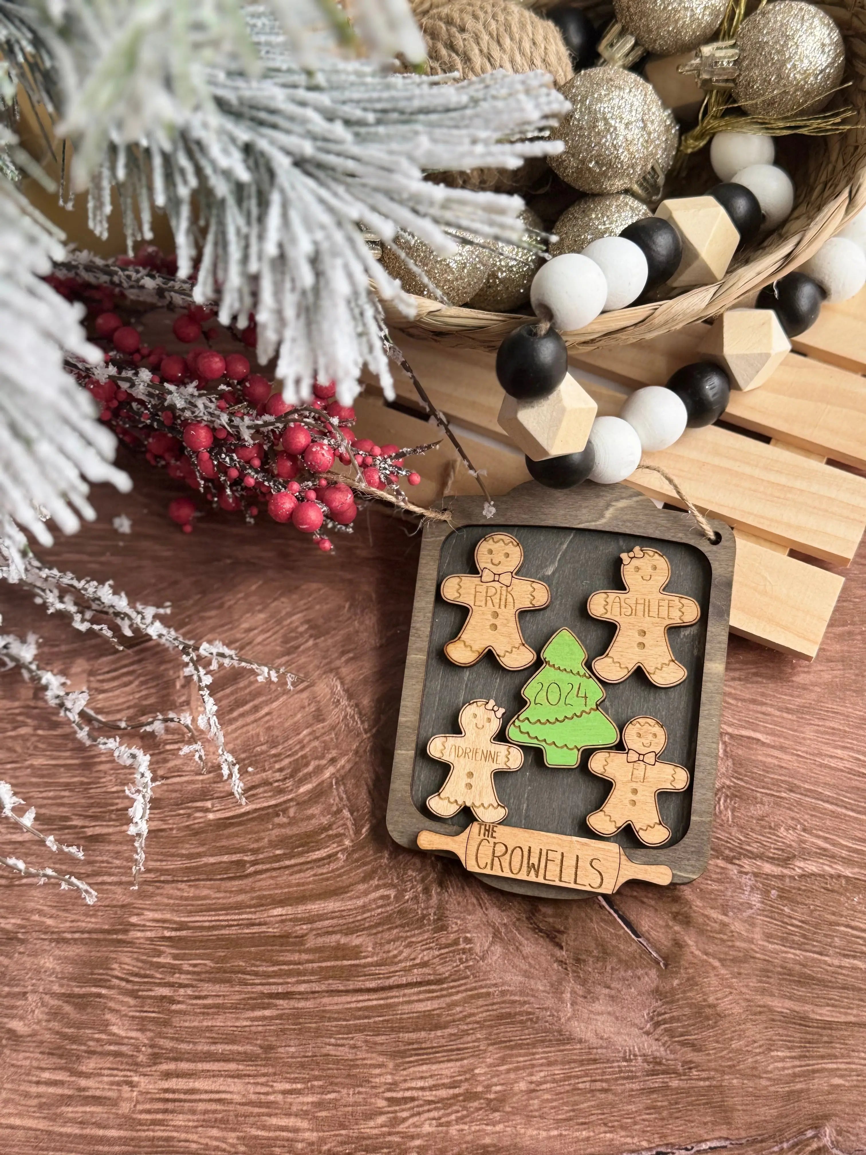 Gingerbread Family Baking Pan Ornament - 3 Sizes! 