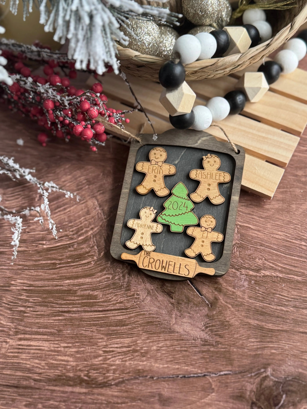 Gingerbread Family Baking Pan Ornament - 3 Sizes! 