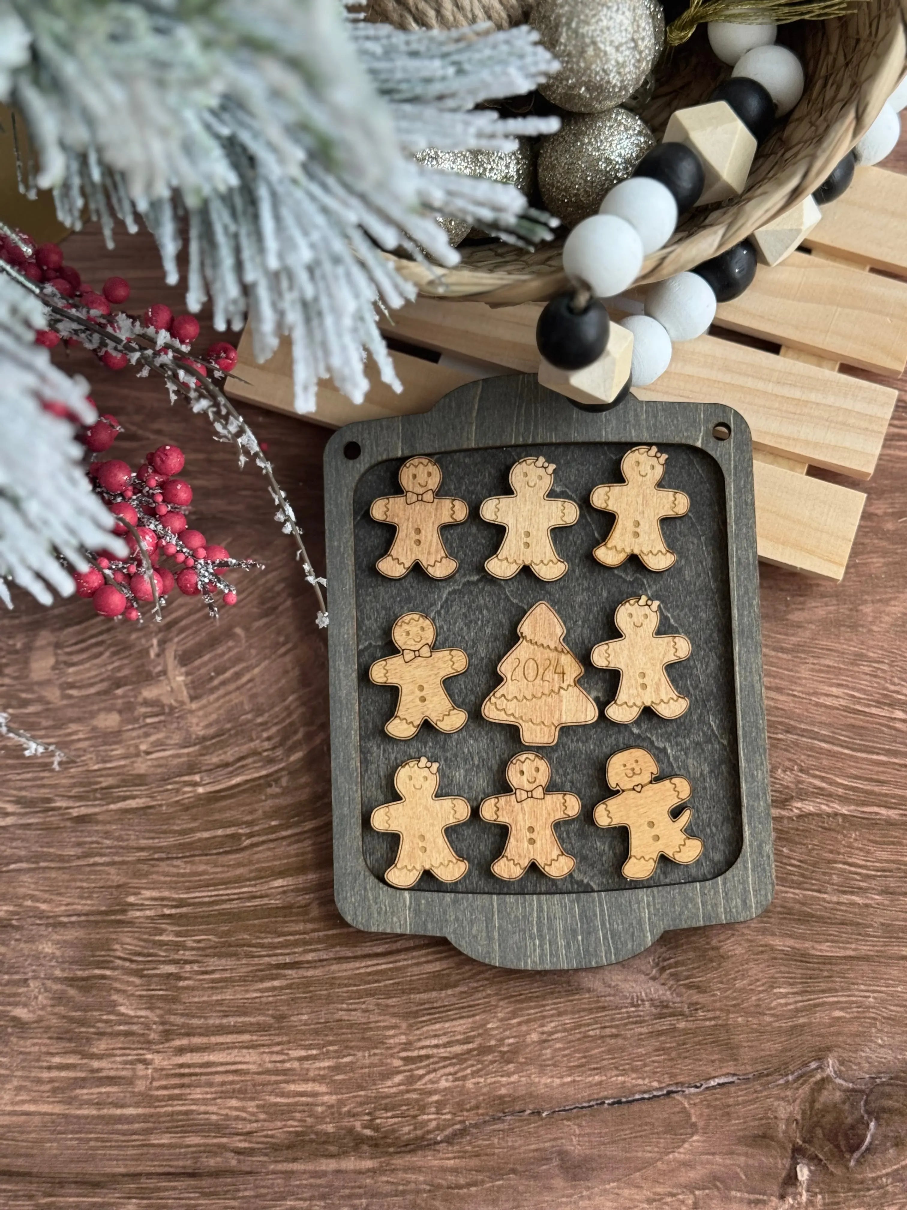 Gingerbread Family Baking Pan Ornament - 3 Sizes! 