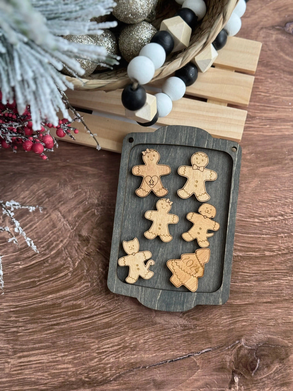 Gingerbread Family Baking Pan Ornament - 3 Sizes! 
