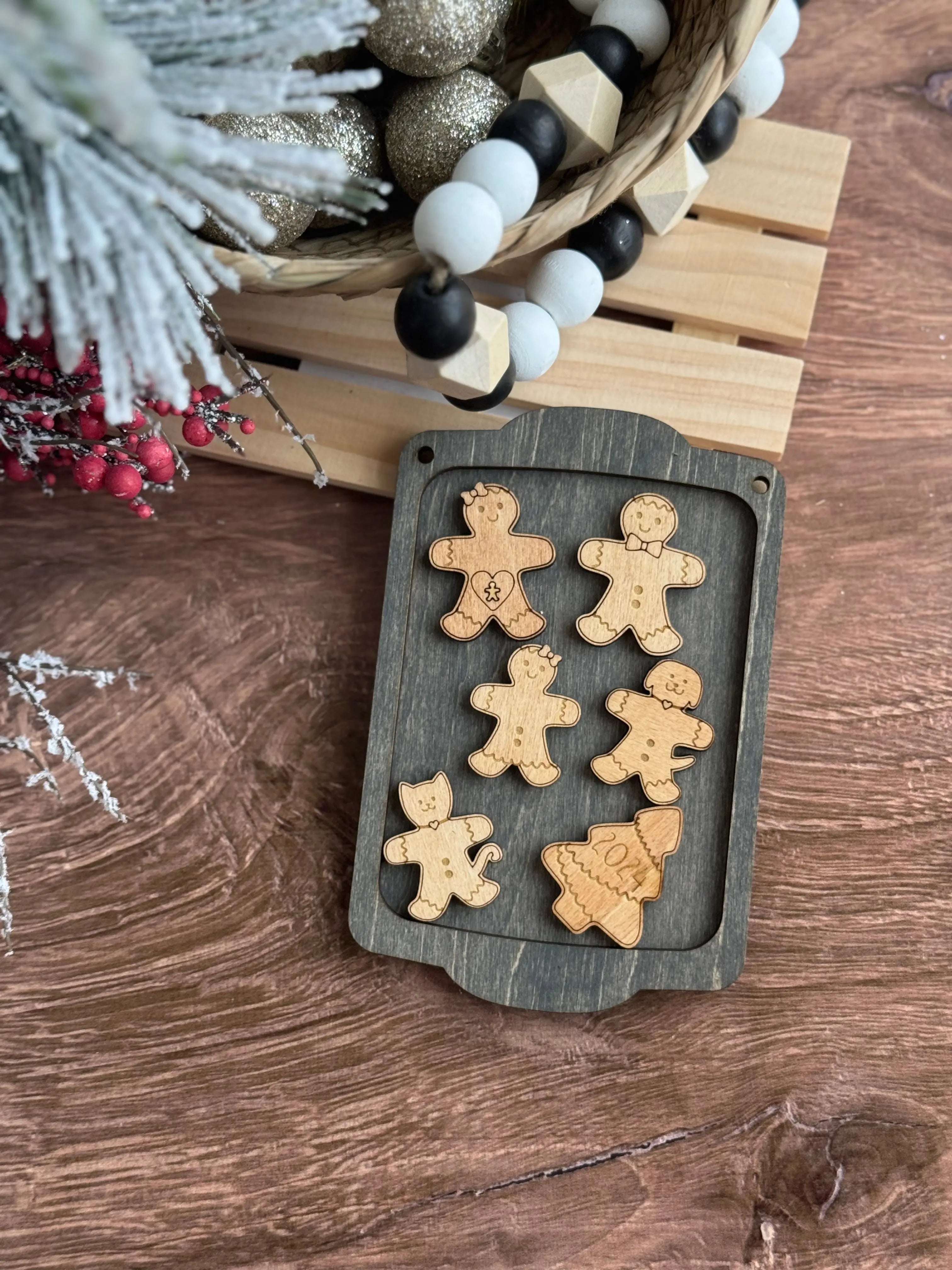 Gingerbread Family Baking Pan Ornament - 3 Sizes! 