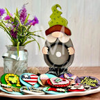 Gnome Base for 3" Rounds | Seasonal Interchangeable Home Decor | Gnome | DIY CUTOUT KIT 