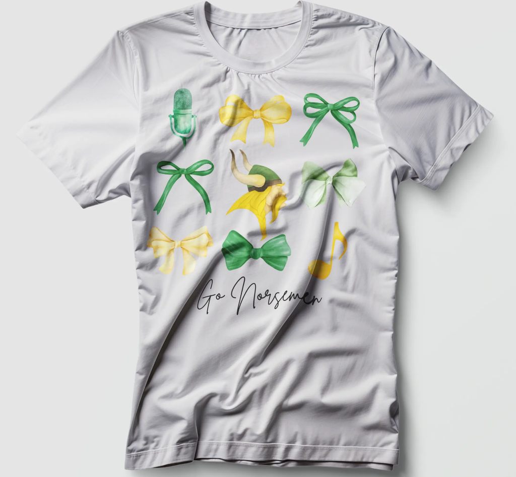 Go Norsemen Choir Tee / Hoodie – Coquette Bow Design
