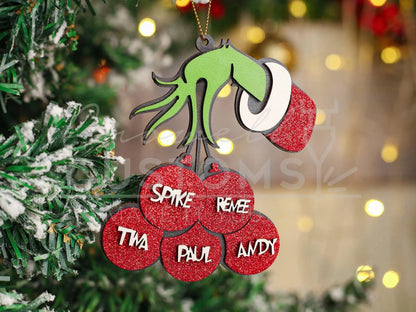 Grinch Personalized Name Ornament 