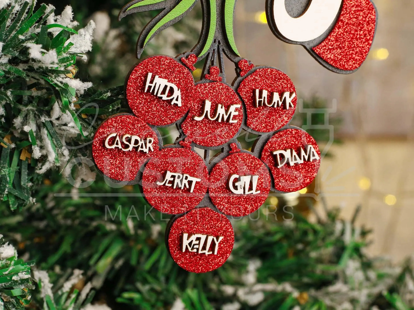 Grinch Personalized Name Ornament 