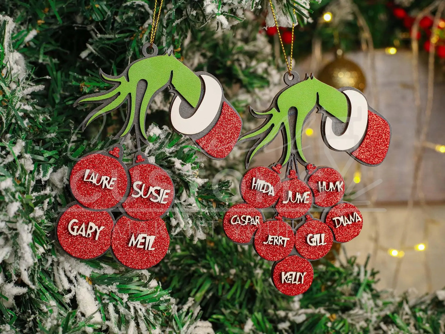 Grinch Personalized Name Ornament 