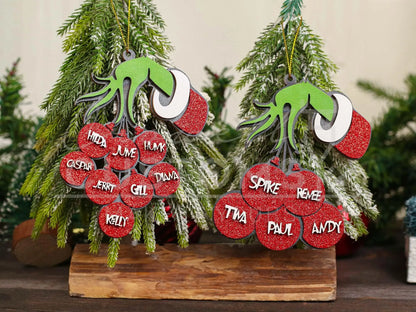 Grinch Personalized Name Ornament 