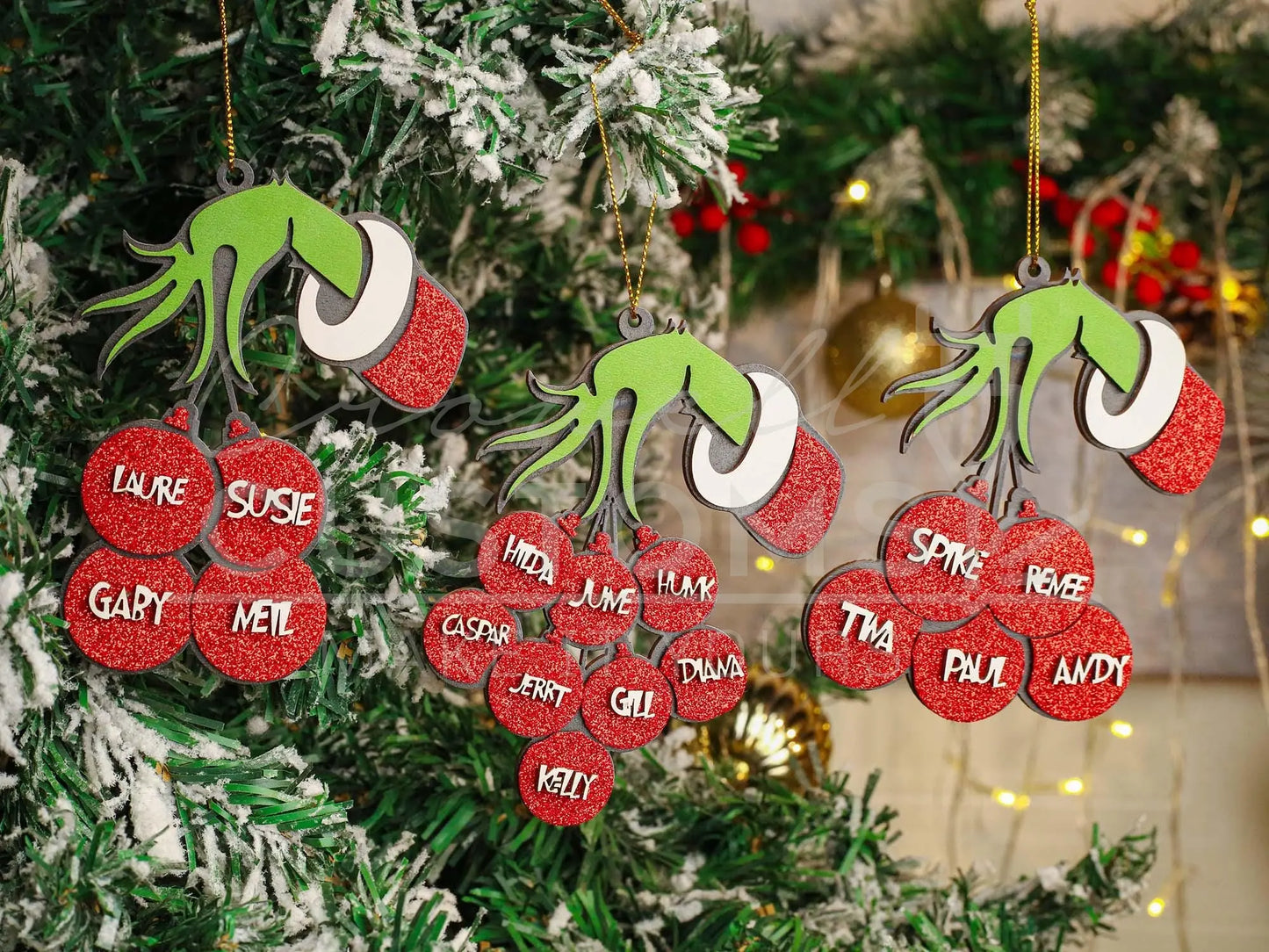 Grinch Personalized Name Ornament 