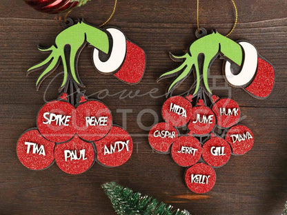 Grinch Personalized Name Ornament 