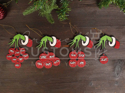 Grinch Personalized Name Ornament 