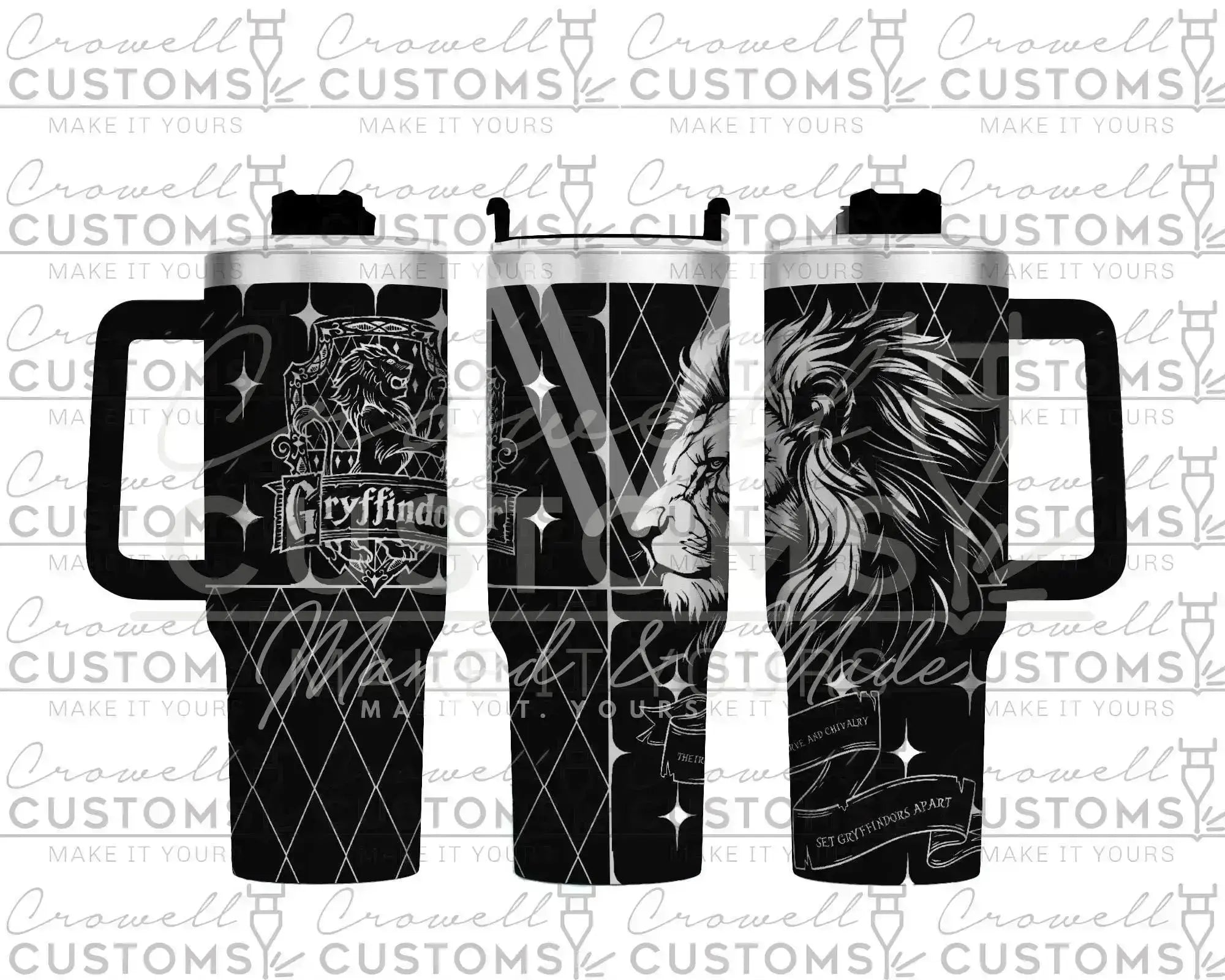 Gryffindor! Harry Potter Hogwarts House Quencher Tumbler (30oz, 40oz, + Stanleys) (V1) 