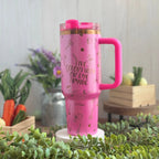 Hairstylist / Certified Hairapist Pink Shimmer to Copper Tumbler 40 oz 