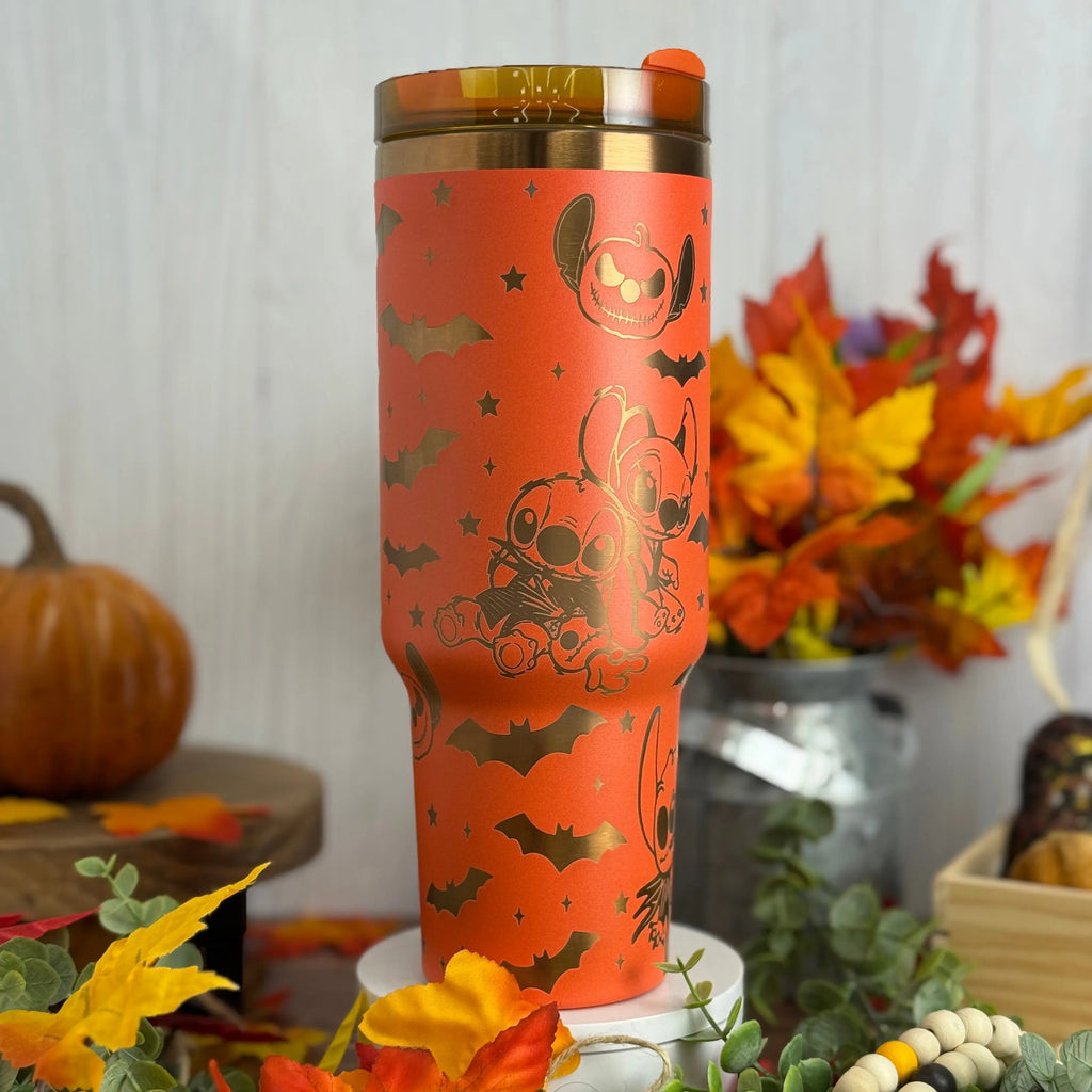 Halloween Stitch Tumbler Orange to Copper 40oz 