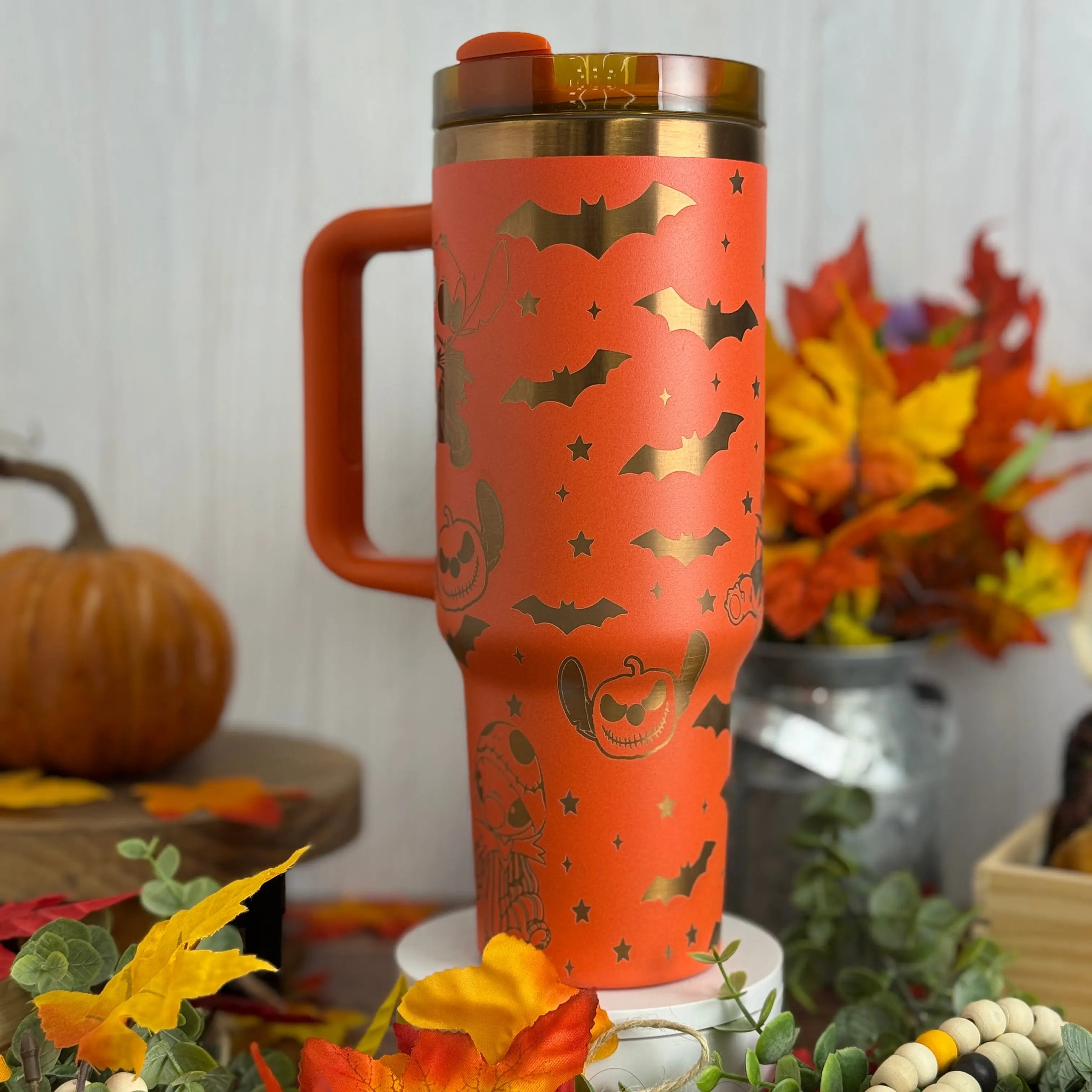 Halloween Stitch Tumbler Orange to Copper 40oz 